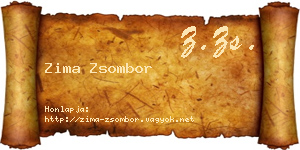 Zima Zsombor névjegykártya