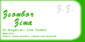 zsombor zima business card